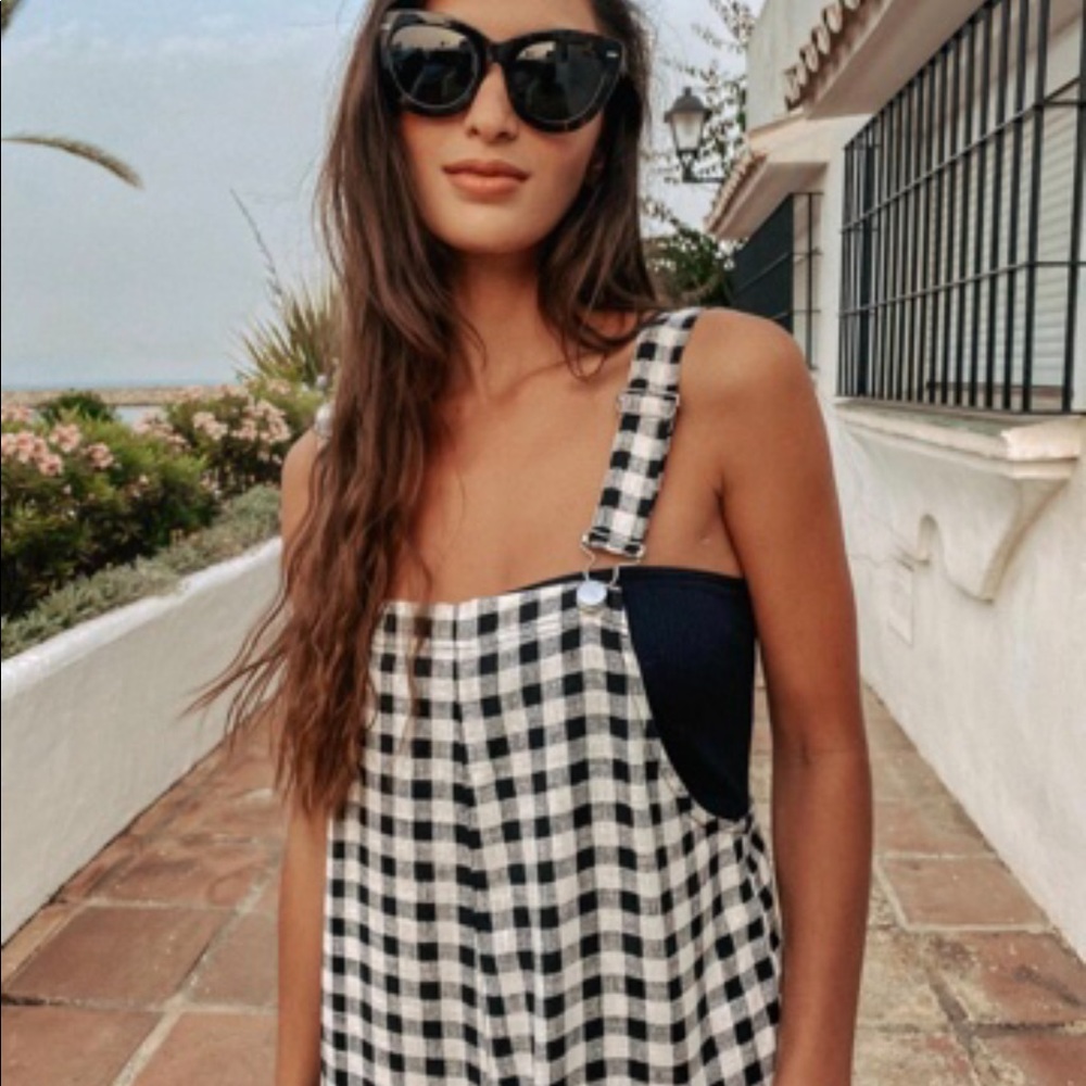 New with tags Zara Gingham Print Overall - Picture 2 of 10